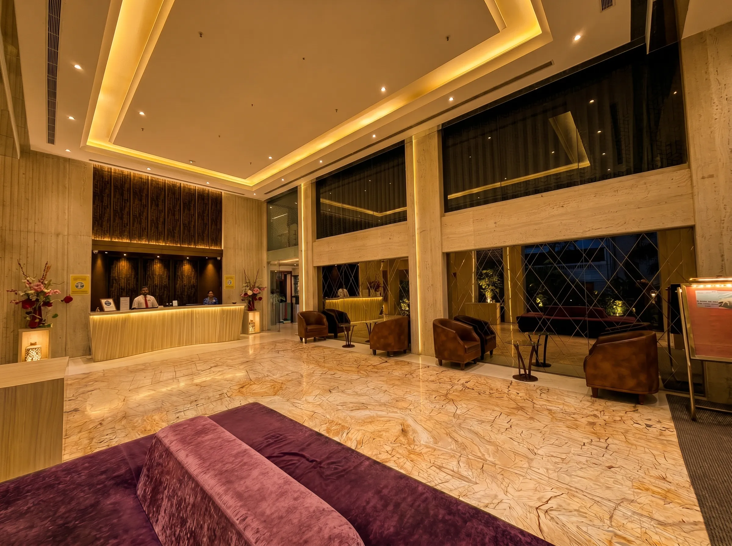 Reception · Night arrival